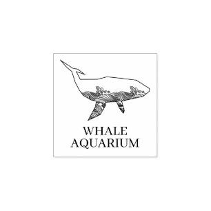 Aquarium Whale Gummistempel