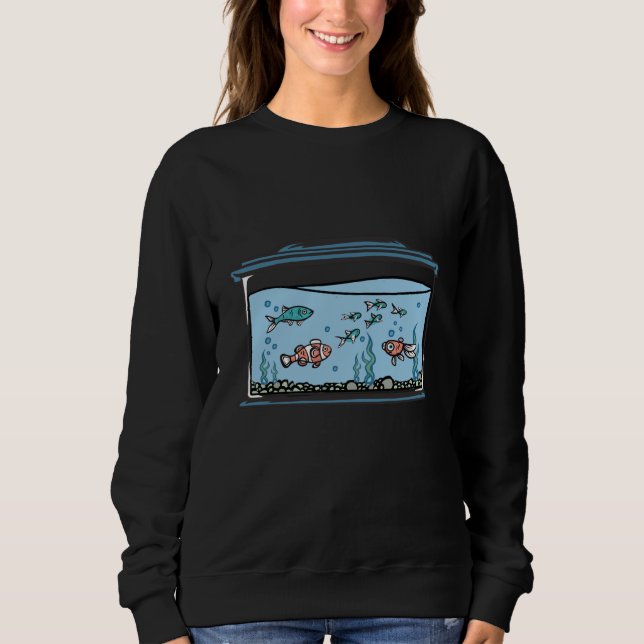 Aquarium with fish and aquatic plants aquarium Gol Sweatshirt (Vorderseite)