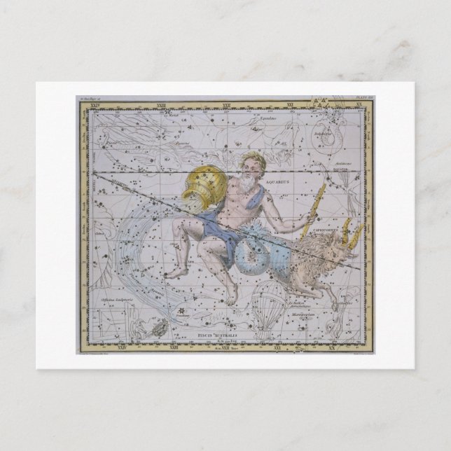 Aquarius and Capricorn, from 'A Celestial Atlas', Postkarte (Vorderseite)