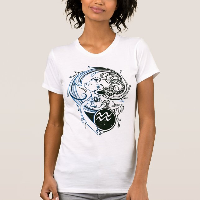 Aquarius Art Deco Lady T-Shirt (Vorderseite)