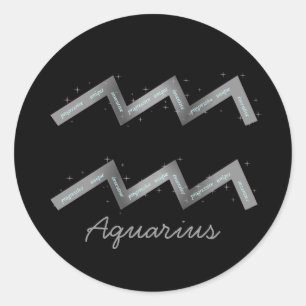 Aquarius-Aufkleber Runder Aufkleber