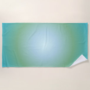 Aquarius Aura Gradient Zodiac, blau grüner Farbton Strandtuch