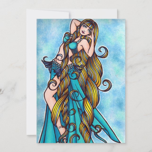 Aquarius Belly Dancer Einladung (Vorderseite)