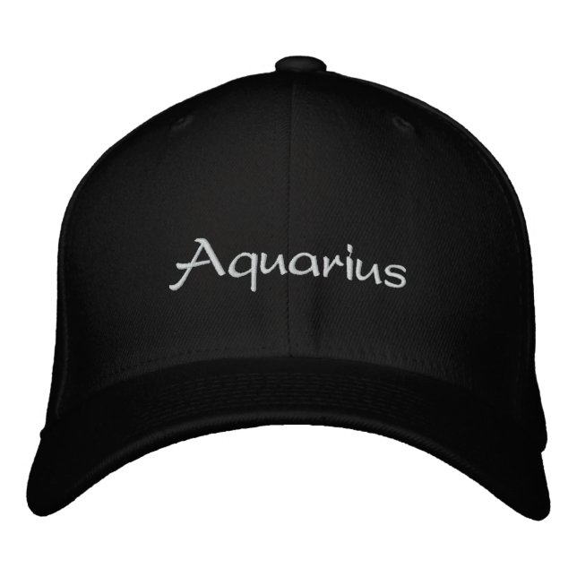 Aquarius Bestickte Baseballkappe (Vorderseite)