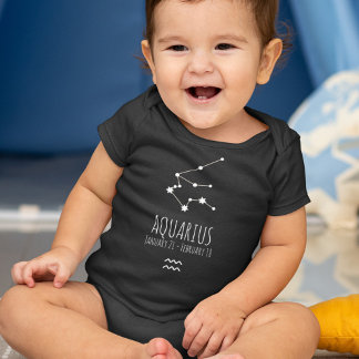 Aquarius Birth Sign | Sternbild Baby Strampler