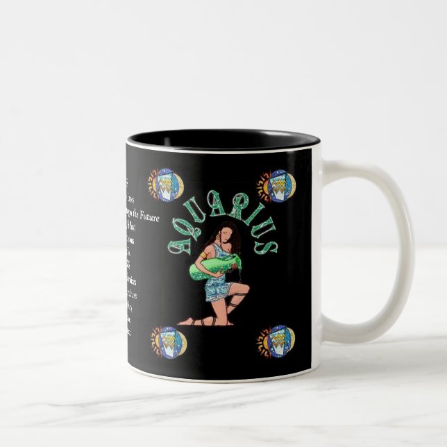 Aquarius Birth Sign Zodiac Tasse (Rechts)