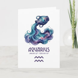 Aquarius Birthday Card Feiertagskarte