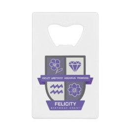 Aquarius Birthday Crest™ for February 1-18 Jewelry Geldbeutel Flaschenöffner