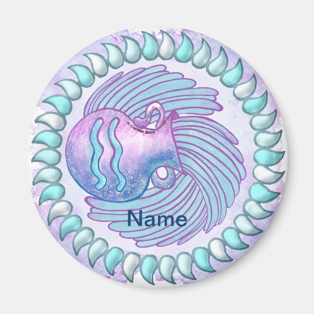 Aquarius Birthday Magnet (Vorne)
