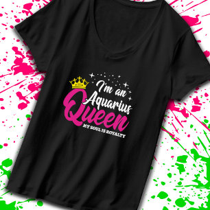 Aquarius Birthday Queen Astrologie Januar Februar T-Shirt