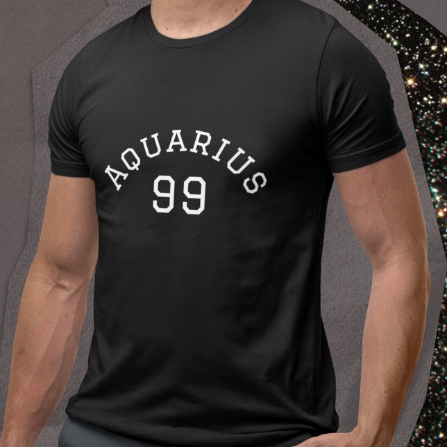 Aquarius | Black Birthday T-Shirt (Von Creator hochgeladen)