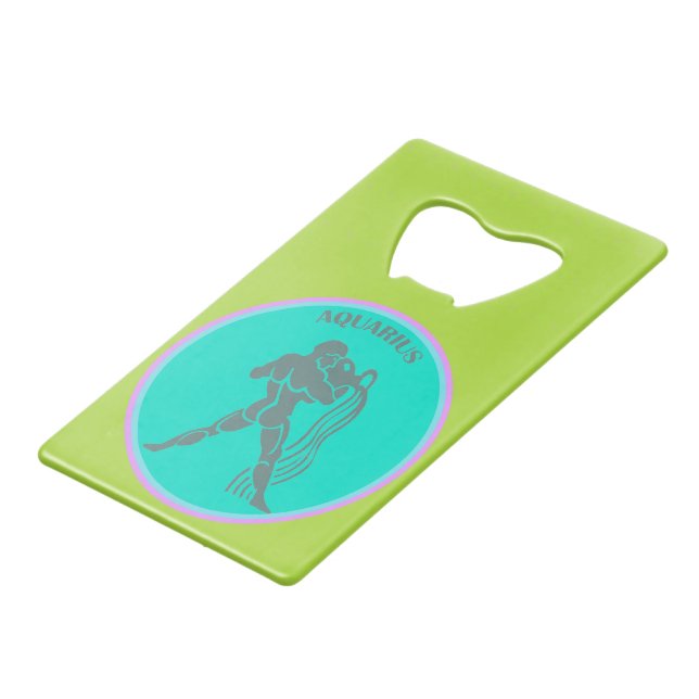 Aquarius Bottle Opener Geldbeutel Flaschenöffner (Vorderseite Schrägansicht)