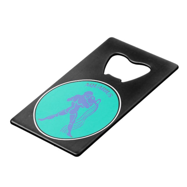 Aquarius Bottle Opener Geldbeutel Flaschenöffner (Vorderseite Schrägansicht)