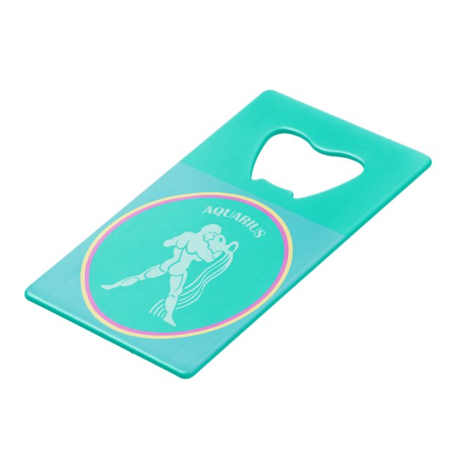 Aquarius Bottle Opener Geldbeutel Flaschenöffner (Vorderseite Schrägansicht)