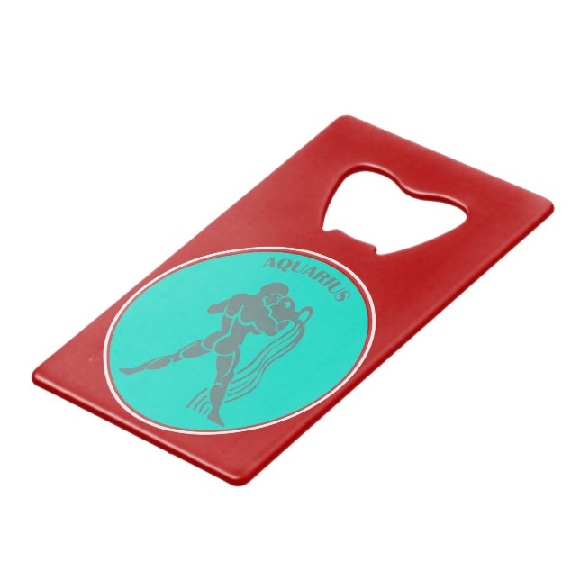 Aquarius Bottle Opener Geldbeutel Flaschenöffner (Vorderseite Schrägansicht)