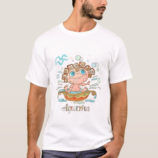 Aquarius Cartoon Baby T-Shirt (Vorderseite)