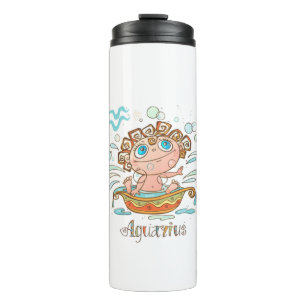 Aquarius Cartoon Baby Thermosbecher
