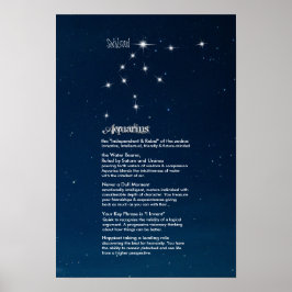 Aquarius-Charakteristik-Poster Poster
