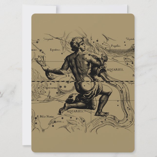 Aquarius Constellation Hevelius 1690 Jan 20 Feb 18 (Vorderseite)
