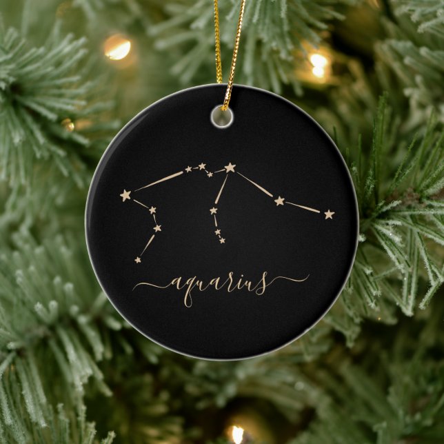 Aquarius Constellation Keramik Ornament (Baum)