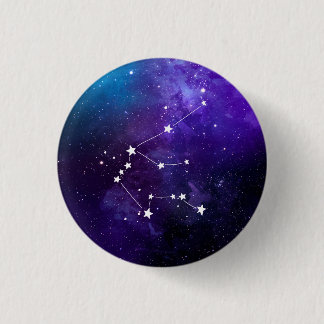 Aquarius Constellation Zodiac Button