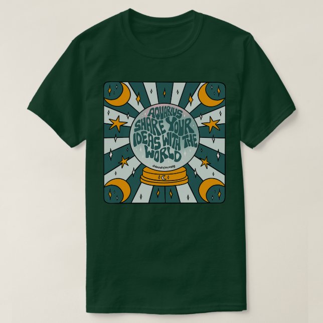 Aquarius Crystal Ball T-Shirt (Design vorne)