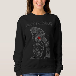 Aquarius Dark Astrology | Minimal Occult Zodiac Sweatshirt