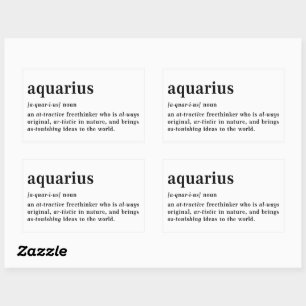 Aquarius Definition Ästhetik Astrologie Geschenk Rechteckiger Aufkleber