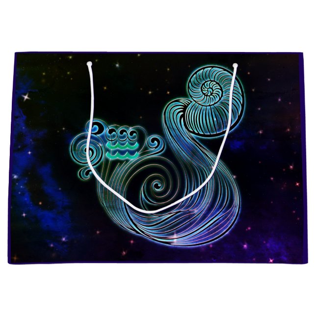 Aquarius der wasserführende Zodiac-Geschenksack Große Geschenktüte (Vorderseite)