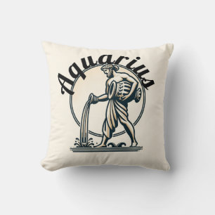 Aquarius der Wassermann Vintage Zodiac Kissen