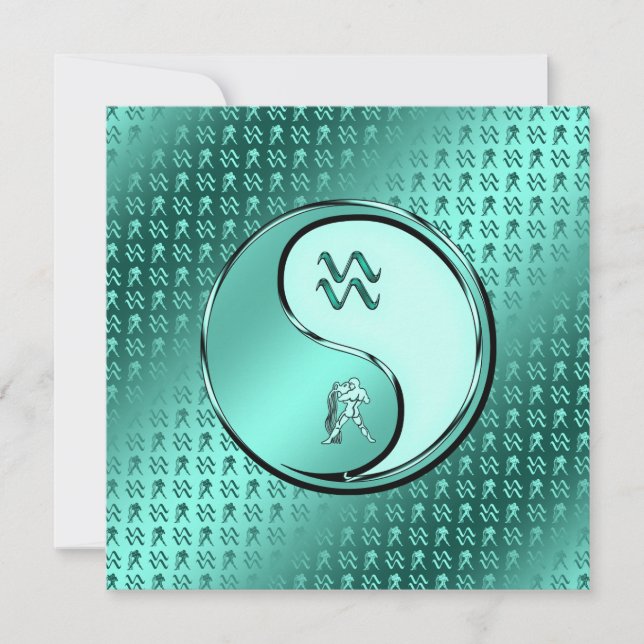 Aquarius der Wasserträger Karte (Vorderseite)
