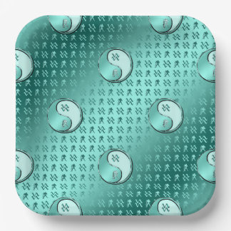 Aquarius der Wasserträger Pappteller