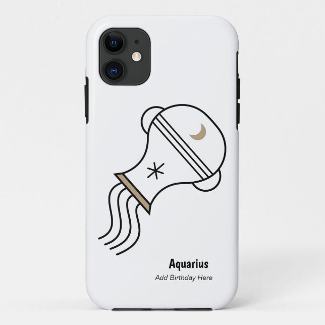 Aquarius der Wasserträger personalisiert Case-Mate iPhone Hülle (Rückseite)