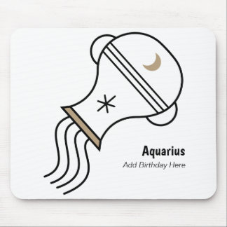 Aquarius der Wasserträger personalisierter Zodiac Mousepad