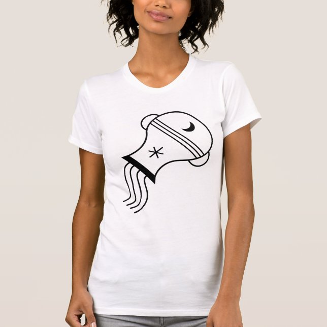 Aquarius der Wasserträger schwarzes Sternzeichen T-Shirt (Vorderseite)