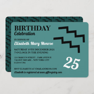 Aquarius, der Wasserträger, Zodiac Geburtstag Einladung