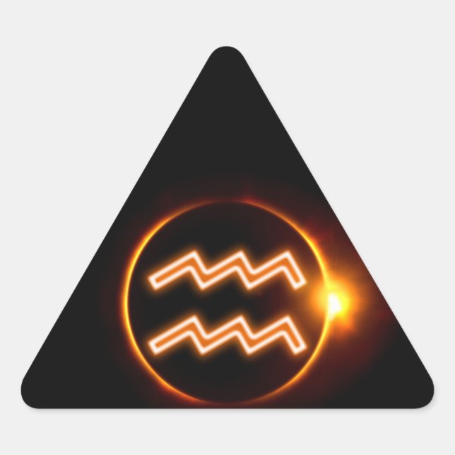 Aquarius Dreieckiger Aufkleber (Vorderseite)