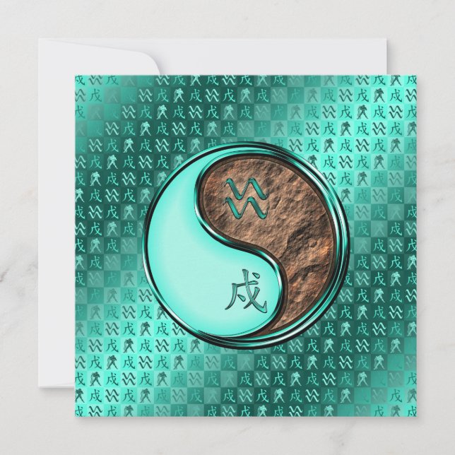 Aquarius & Earth Dog Karte (Vorderseite)