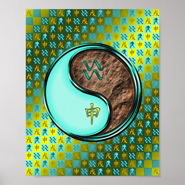 Aquarius & Earth Monkey Poster (Vorne)