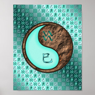 Aquarius & Earth Snake Poster
