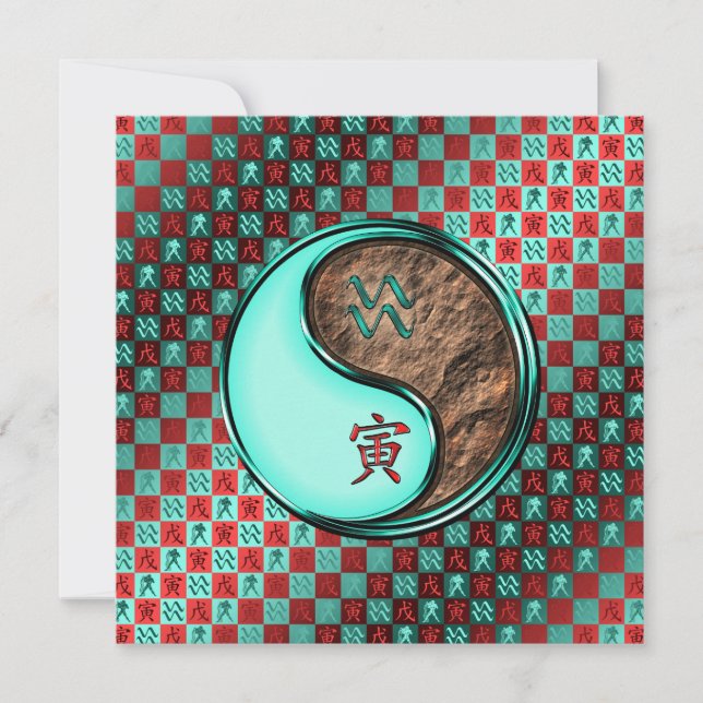 Aquarius & Earth Tiger Karte (Vorderseite)