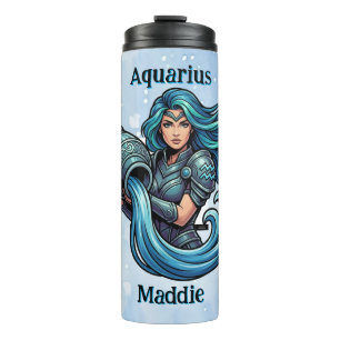 Aquarius-Eigenschaften, Daten und Energie Person Thermosbecher