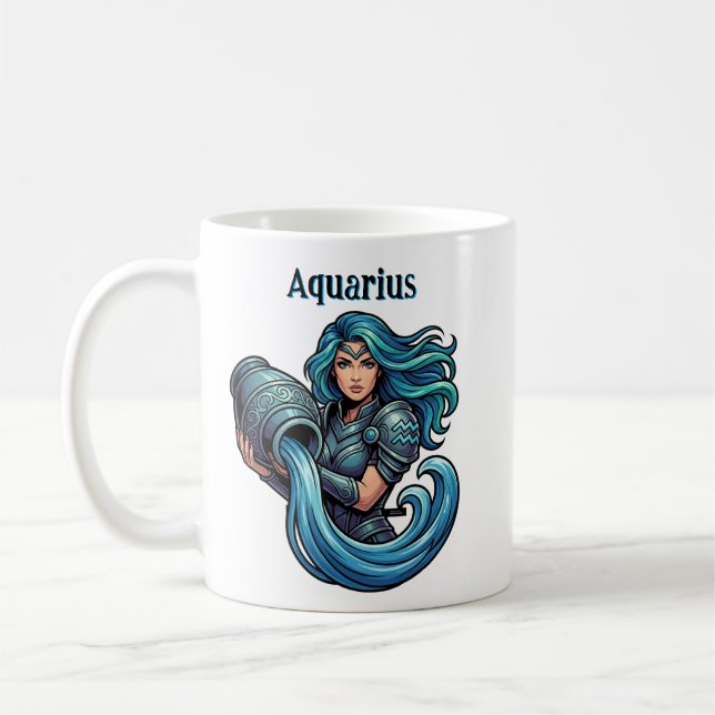 Aquarius-Eigenschaften und Daten  | Wassermann Kaffeetasse (Links)