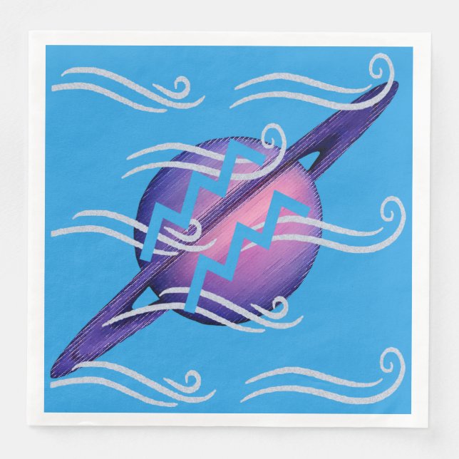 Aquarius-Esszimmer-Servietten Serviette (Vorderseite)