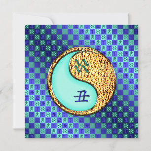 Aquarius & Feuer Ox Karte