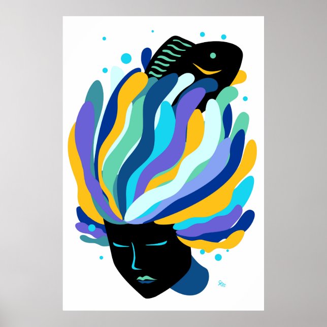 Aquarius-Fisch Poster (Vorne)