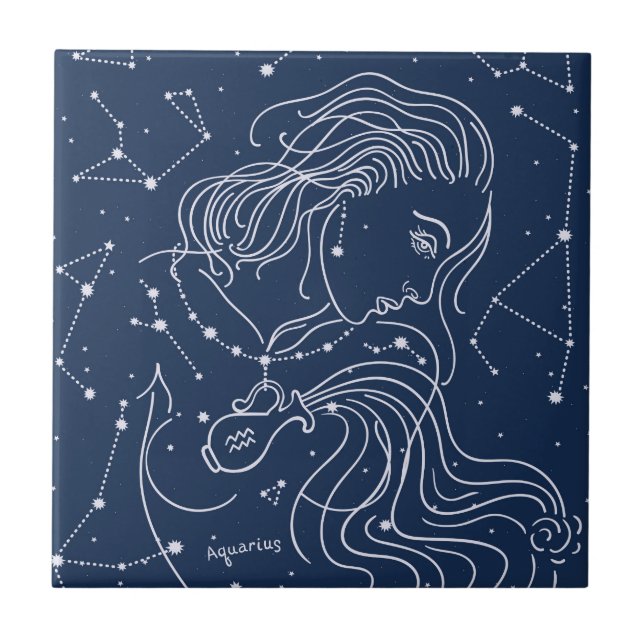 Aquarius Fliese (Vorderseite)