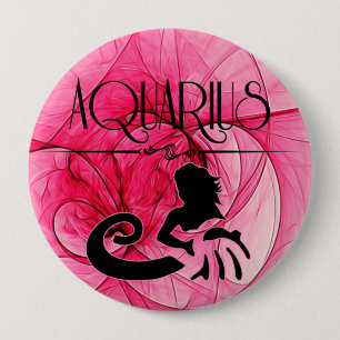 Aquarius für die Lady Zodiac in Pink Button