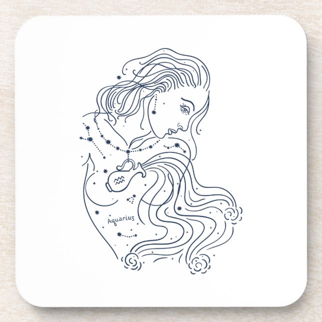 Aquarius Getränkeuntersetzer (Vorderseite)