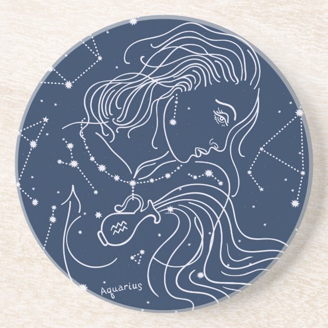 Aquarius Getränkeuntersetzer (Vorne)